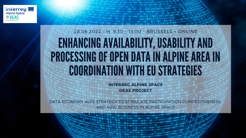 Enhancing availability, usability and processing of Open Data in Alpine area in coordination with EU strategies