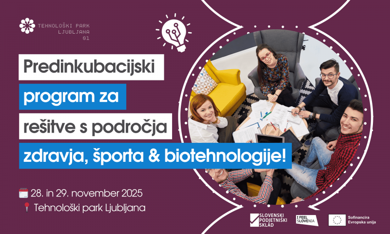 Predinkubacijski program za rešitve s področja zdravja, športa in biotehnologije
