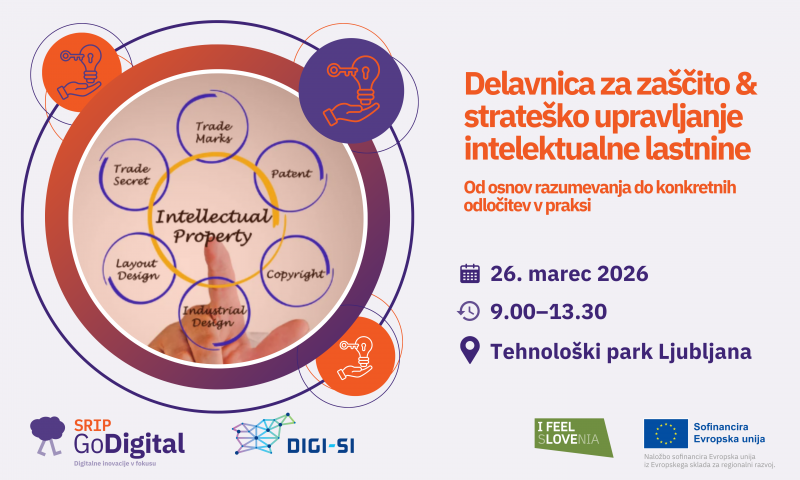 Delavnice za zaščito in strateško upravljanje intelektualne lastnine (IL) - od osnov razumevanja do konkretnih odločitev v praksi