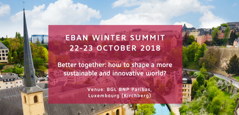 Start-upi vabljeni na EBAN Winter Summit: 22. – 23. oktober 2018, Luksemburg