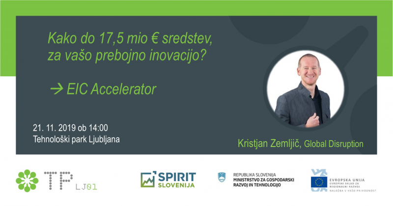 EIC Accelerator: Kako do 17,5 mio € sredstev za vašo prebojno inovacijo?