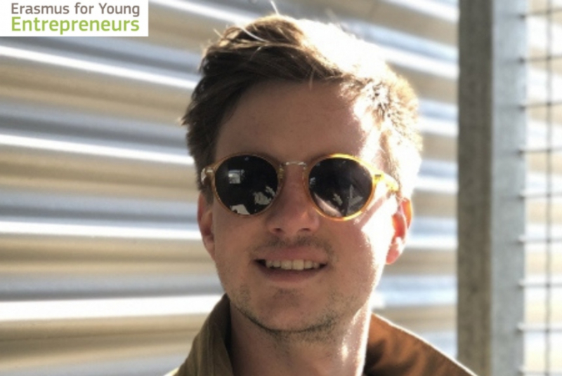 How did a young entrepreneur, Gašper Sovdat, grab an opportunity to upgrade his business abroad?