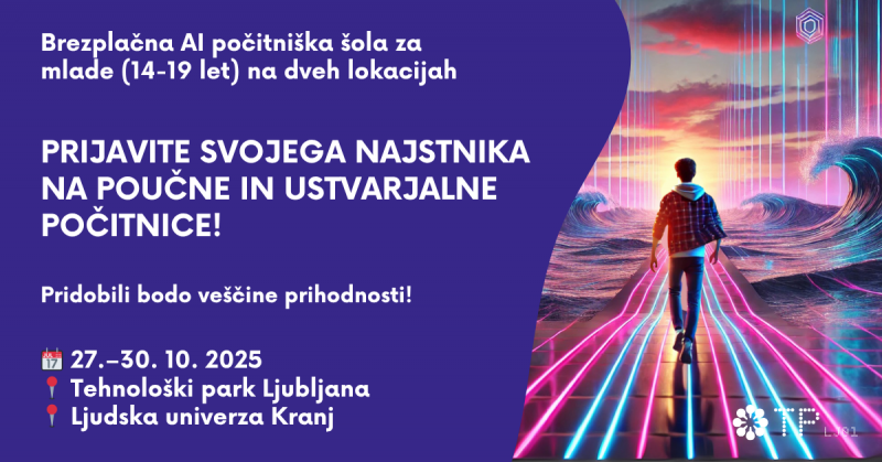 Brezplačna počitniška šola AI za najstnike - Ljubljana & Kranj
