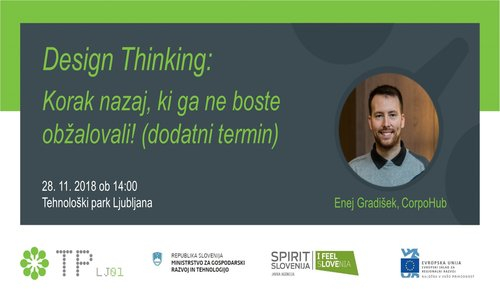 Design Thinking: Korak nazaj, ki ga ne boste obžalovali! (dodatni termin)